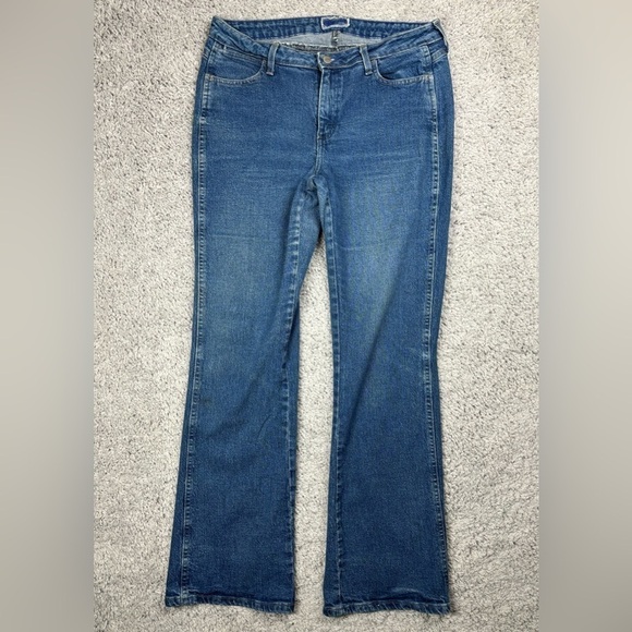 Wrangler Jeans Womens 11 Boot Cut Rugged Denim Party Night Out Rodeo Dark Casual - Picture 1 of 4